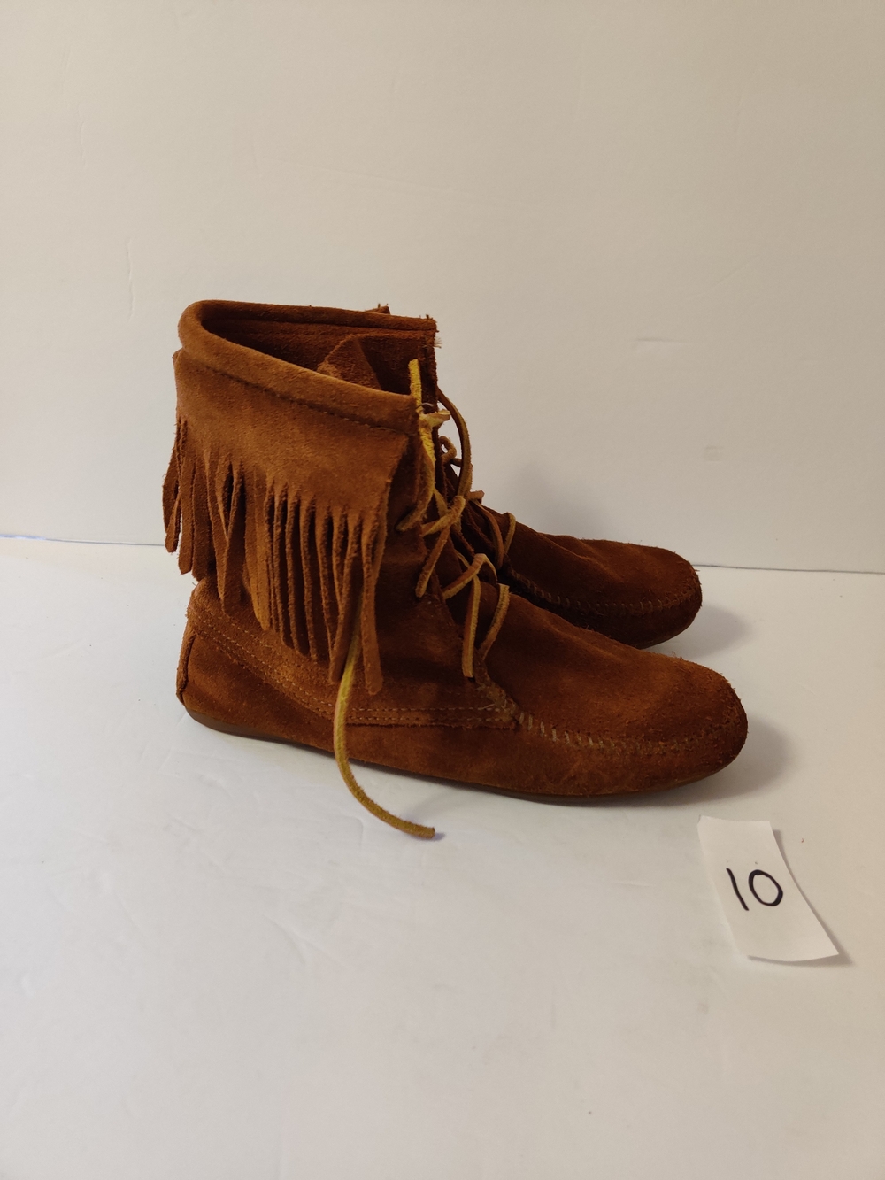 Minnetonka Women's Brown Fringe Boots US 8